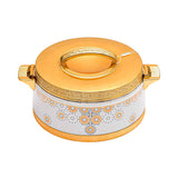 Casa Blu Metal Food Warmer with Elegant Geometric Pattern Design