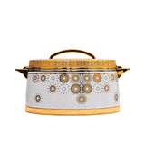 Casa Blu Metal Food Warmer with Elegant Geometric Pattern Design