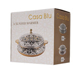 Casa Blu Gold-Plated Geometric Motif Food Warmer