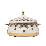 Casa Blu Gold-Plated Geometric Motif Food Warmer