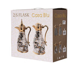 Casa Blu Imperial Botanical Elegance Flask Arabic Coffee & Tea Flask Set (2pc)