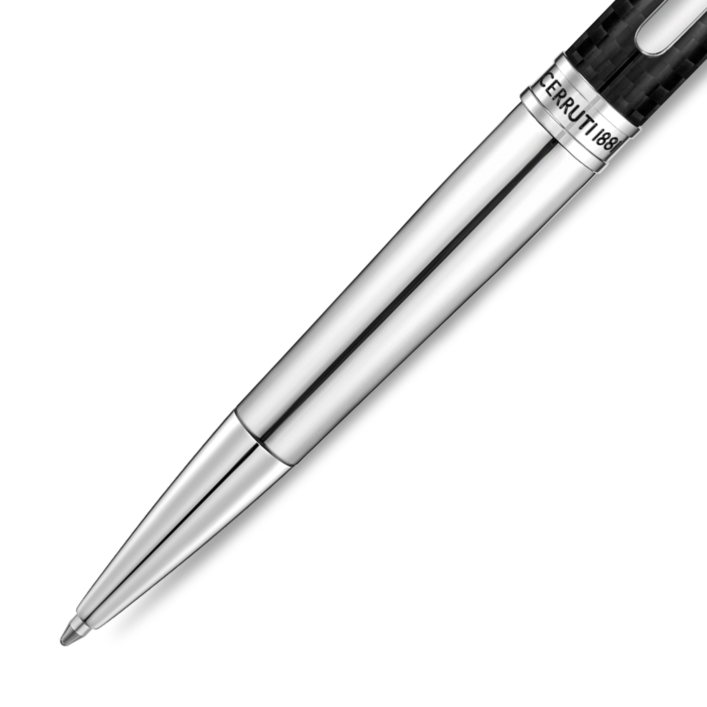 Cerruti 1881 Angelo Ballpoint Pen - Black Carbon Fiber & Stainless Steel | All Accessories | Men | Mens | Pen Cerruti 1881 Angelo Ballpoint Pen - Black Carbon Fiber & Stainless Steel | All Accessories | Men | Mens | Pen