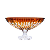 Cristal De Paris Oval Bowl On Leg Gilles Amber