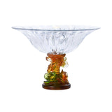 Cristal De Paris Coupe Pied Rose Ambre Cristal
