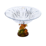 Cristal De Paris Coupe Pied Rose Ambre Cristal