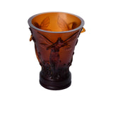 Cristal De Paris Vase Fee Amber Frosted Color Cristal