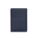 Cerruti 1881 Cannes Men's Genuine Leather Foldable Card Case – Navy Blue ($105 \times 79\text{mm}$)