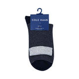 Cole Haan Men's Stripe Short Crew Navy Socks