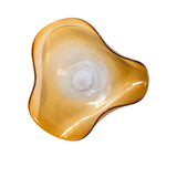 Casa Blu Amber With Golden Dots Plate