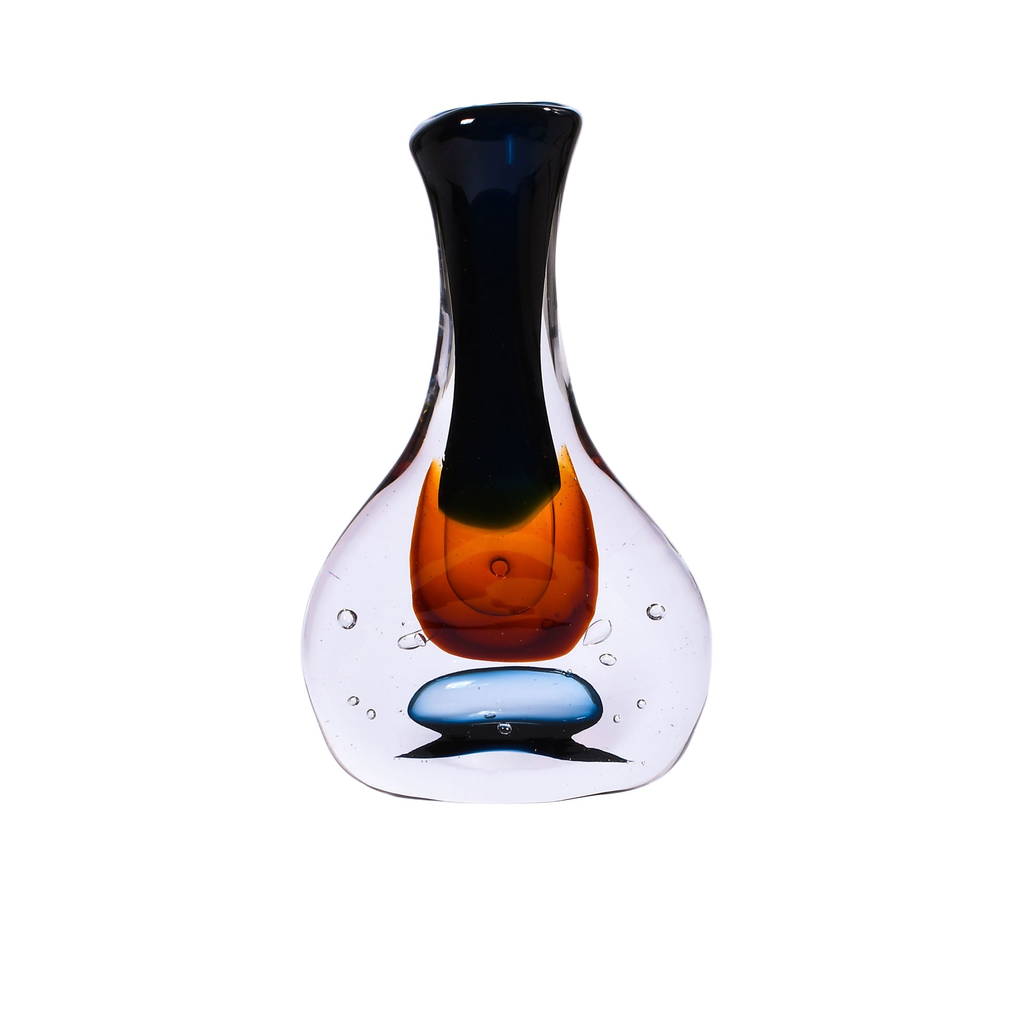 Casa Blu Ink Blue With Amber Small Bubble Decoration Vase | Casa Blu 2025 | Home and Furniture Home | Home Décor | New Collection | Spring Festival | Vase Casa Blu Ink Blue With Amber Small Bubble Decoration Vase | Casa Blu 2025 | Home and Furniture Home | Home Décor | New Collection | Spring Festival | Vase
