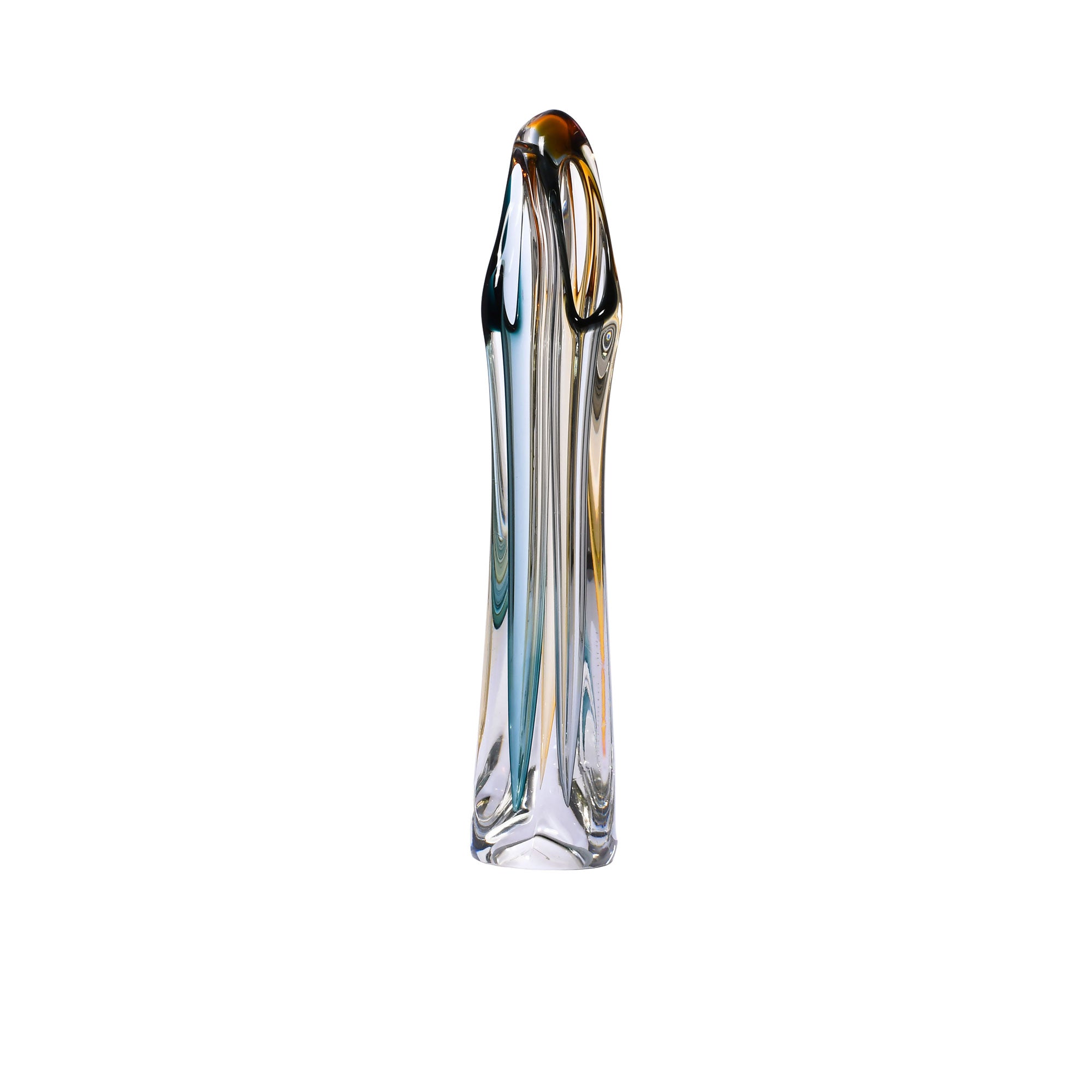 Casa Blu Amber With Turquoise Green Ash Three Hole Crystal Vase | Casa Blu 2025 | Home and Furniture Home | Home Décor | New Collection | Vase Casa Blu Amber With Turquoise Green Ash Three Hole Crystal Vase | Casa Blu 2025 | Home and Furniture Home | Home Décor | New Collection | Vase