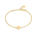Cerruti 1881 Eletra Gold Plated Bracelet with Round Crystal Monogram