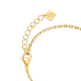 Cerruti 1881 Eletra Gold Plated Bracelet with Round Crystal Monogram