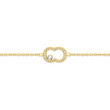 Cerruti 1881 Bianca Gold Plated Bracelet with Crystal Charm