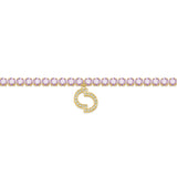 Cerruti 1881 Claudia Ladies Gold Plated Tennis Bracelet with Light Rose Crystals