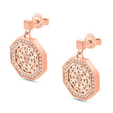 Cerruti 1881 Casena Ladies 3-Piece Gift Set - Rose Gold-Tone Watch, Necklace &amp; Earrings