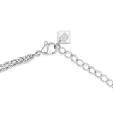 Cerruti 1881 Luciana Women's Double-Layer Stainless Steel Round Motif Necklace