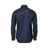 Eden Park Men's Dark Blue Shirt with Eden Park Embroidery on The Back