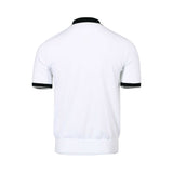 Eden Park Men's White Polo Shirt with Black Collar & Trim