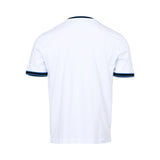 Eden Park Men's White T-Shirt with Navy Blue & Black Striped Trim