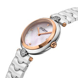 Saint Honore City of Lights Women's Pink MOP Dial Rose Gold Bszel Silver Diamonds Watch
