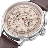 Cerruti 1881 Dervio Gents White Rose Gold Dial Brown Leather Strap Watch