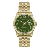 Cerruti 1881 Baccio Gents Green Dial Gold-Tone Stainless Steel Watch