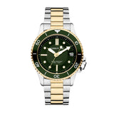 Cerruti 1881 Pesaro Gents Green Dial Stainless Steel Gold Plated Watch