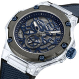 Cerruti Lucardo Men's Blue Rubber Strap Watch