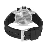 Cerruti 1881 Lucardo Chronograph Gents White Dial, Two-Tone Stainless Steel and Black Case  with Black Silicon Strap Watch