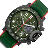 Cerruti 1881 Positano Men's Green Dial Green Leather Starp Watch