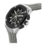 Cerruti Razzuolo Gents Black Dial Black Case Grey Silicon Strap Watch