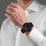 Cerruti 1881 Lucardo Men's Chronograph All-Black Rubber Strap Watch