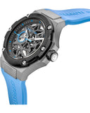 Cerruti Lucardo Gents Automatic Gun Case Light Blue Silicone Strap