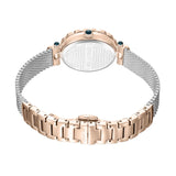 Cerruti 1881 Nemi Ladies White Dial Rose Gold Case Silver Mesh Strap Watch
