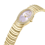 Cerruti 1881 Norcia Ladies Lilac Dial  Gold-Tone Stainless Steel Watch