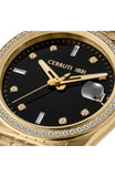 Cerruti 1881 Baccio Ladies Black Dial Gold Stainless Steel Watch