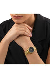Cerruti 1881 Baccio Ladies Black Dial Gold Stainless Steel Watch