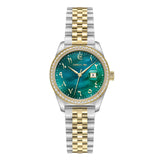 Cerruti Baccio Ladies Green Mother-of-Pearl Dial Two-Tone Gold Silver Watch