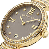 Cerruti 1881 Cerrisi Ladies Mink Dial Stainless Steel Gold Plated Watch