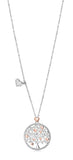 Luca Barra Ladies Steel Necklace Tree of Life with Rose Hearts