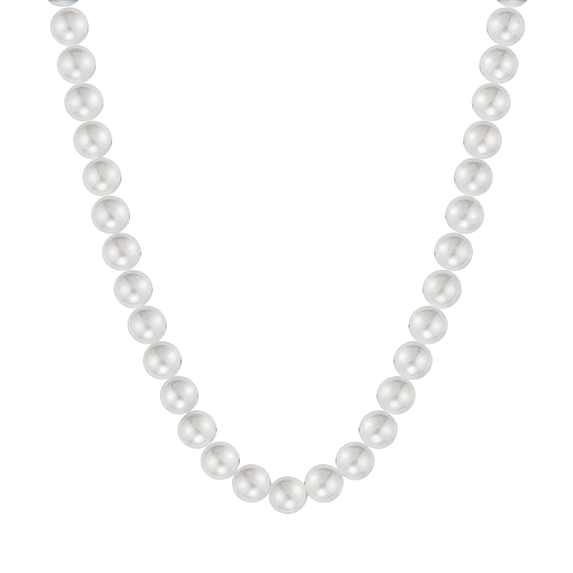 Luca Barra Women's White Synthetic Pearl Necklace