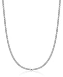 Luca Barra Ladies Tennis Necklace In Steel with 4mm White Crystals