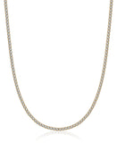 Luca Barra Ladies Tennis Necklace in IP Gold Steel with 4mm White Crystals