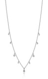 Luca Barra Ladies Necklace In Steel With White Crystals