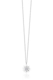 Luca Barra Ladies Steel Necklace with Rotating Sun