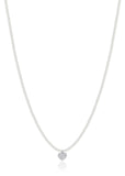 Luca Barra Ladies Steel Necklace with Pearls and Heart