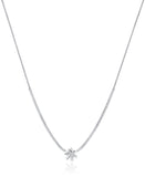 Luca Barra Ladies Tennis Necklace in stainless steel with spinning Flower of Life