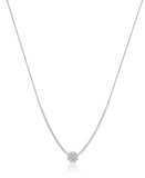 Luca Barra Ladies Tennis Necklace in stainless steel with spinning Four-Leaf Clover