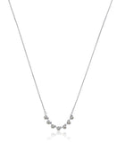 Luca Barra Ladies Necklace in Steel with White Crystals